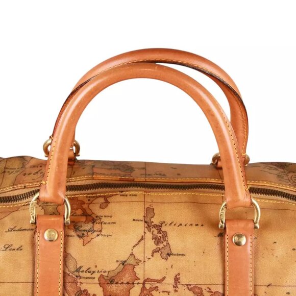 Authentic Alviero Martini Classe world map brown Boston bag - Picture 16 of 16